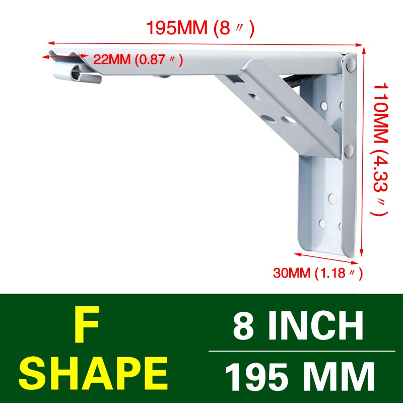 Space-Saving Wall Mount Folding Shelf Bracket