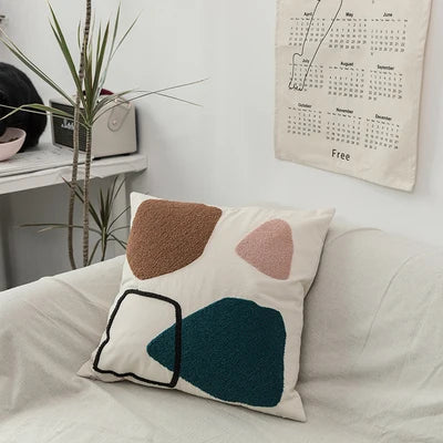 Colorful Floral Cat Cushion Cover