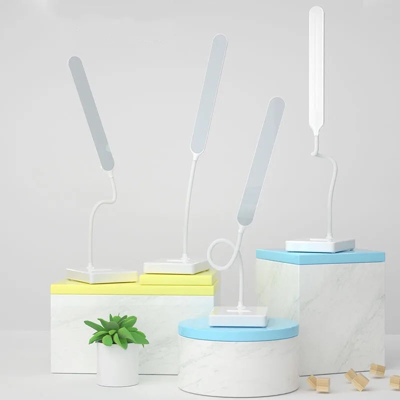 Soft LED Desk Lamp with USB Charger and Phone Stand