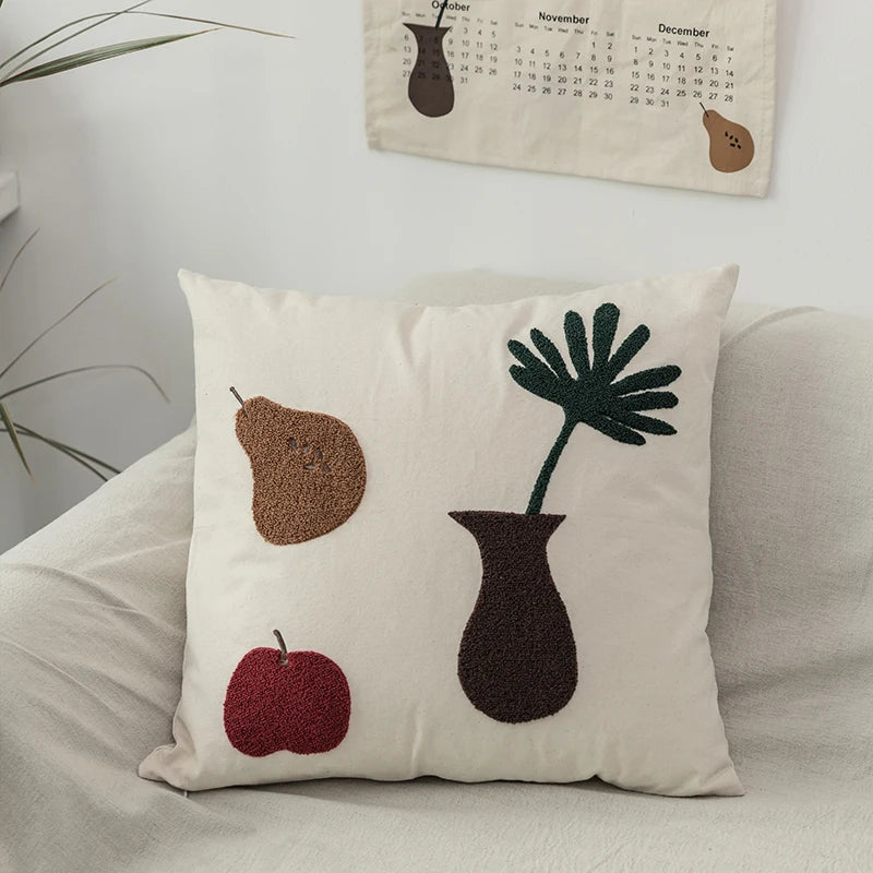 Colorful Floral Cat Cushion Cover