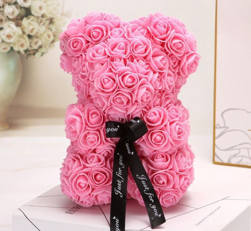 Beautiful Real Rose Teddy Bear Gift