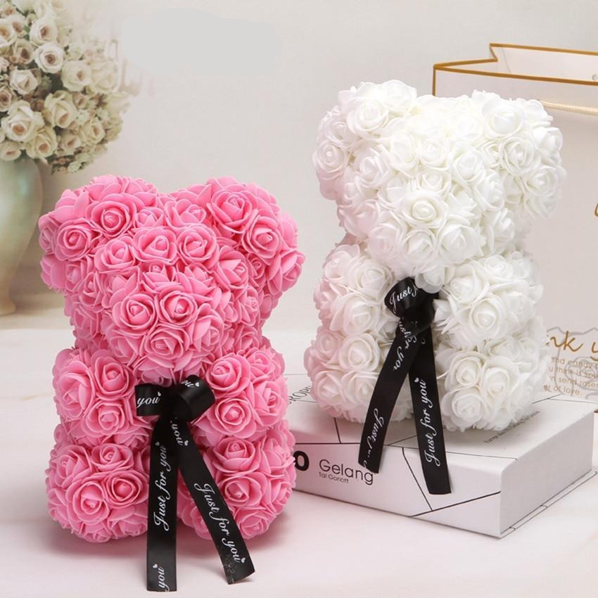 Beautiful Real Rose Teddy Bear Gift