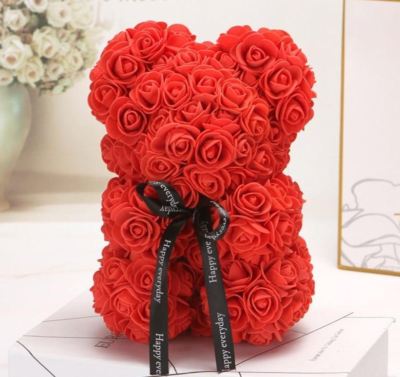 Beautiful Real Rose Teddy Bear Gift