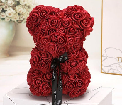 Beautiful Real Rose Teddy Bear Gift