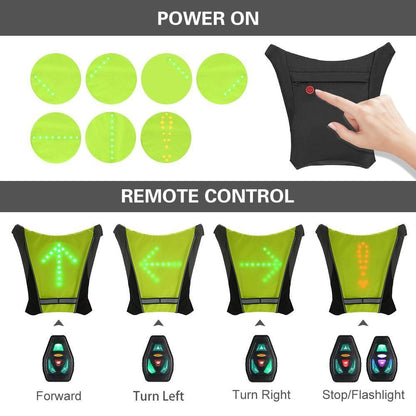 Visible LED Safety Jacket for Cycling Outdoor Night Ride