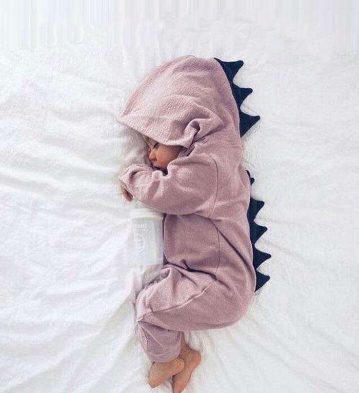 Cozy Dinosaur Baby Romper Suit