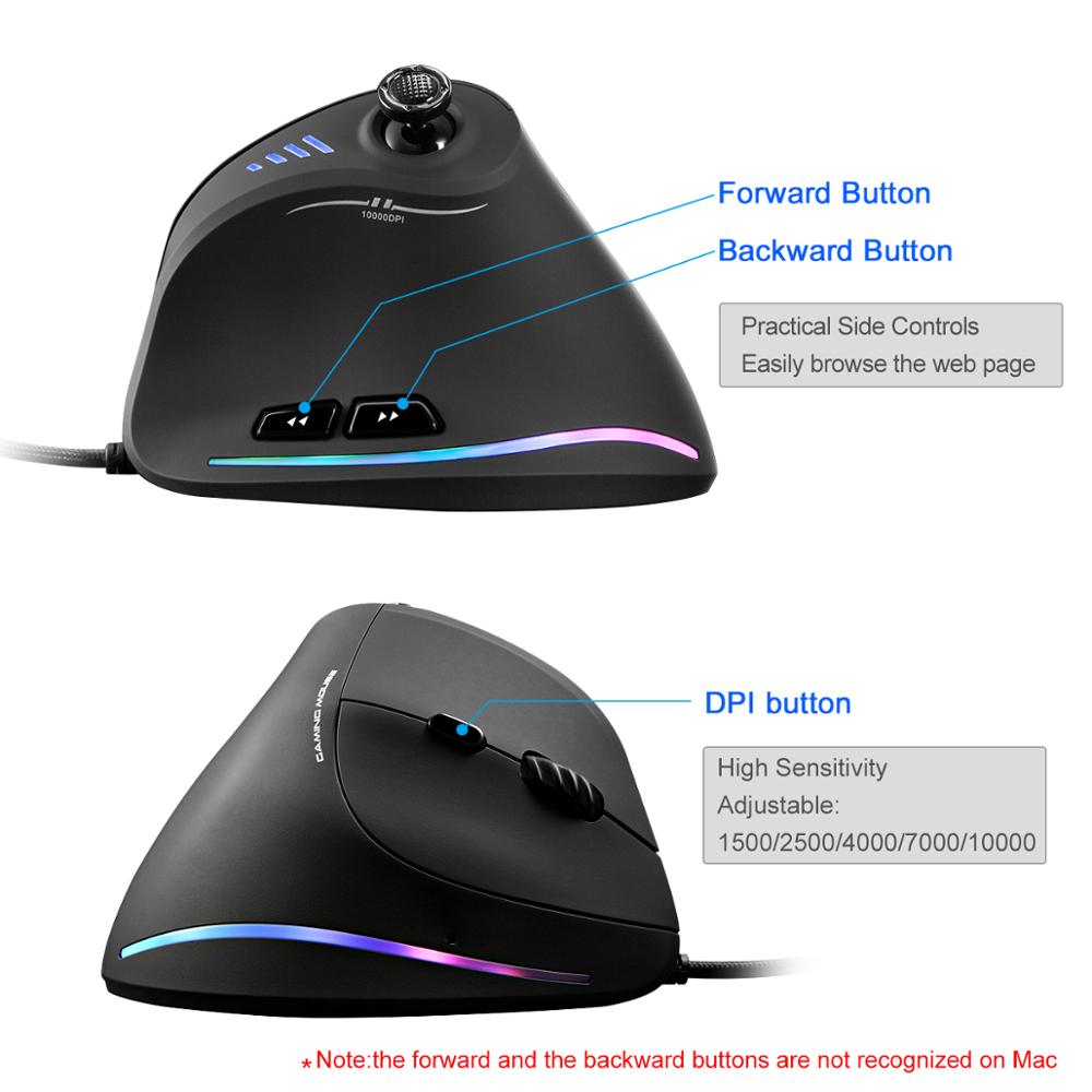 Customizable Comfortable RGB Gaming Mouse