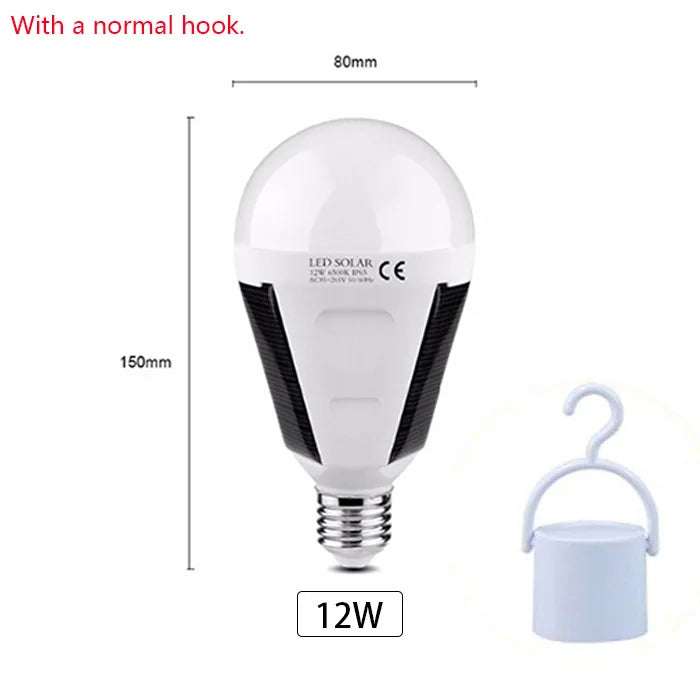 Outdoor Solar LED Light Bulb 7W/12W Waterproof E27
