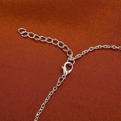 Sparkling Crystal Snowflake Pendant Necklace Long Chain