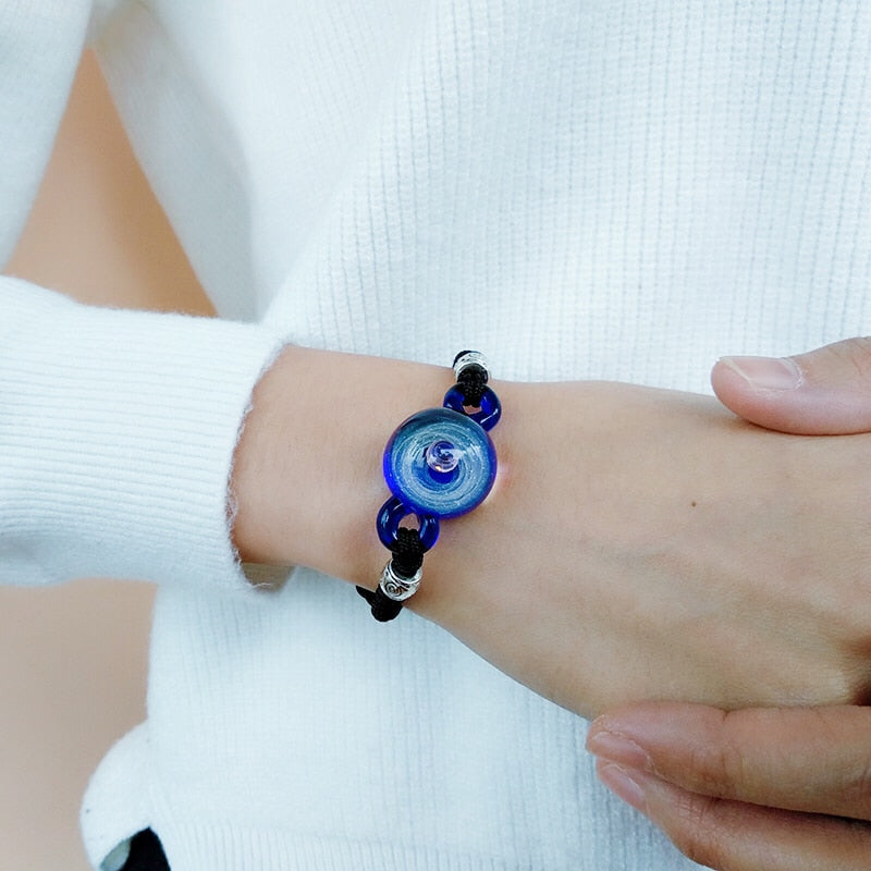 Colorful Galaxy Beaded Wristband