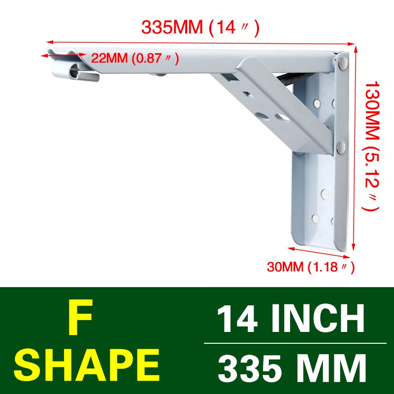 Space-Saving Wall Mount Folding Shelf Bracket - Befez