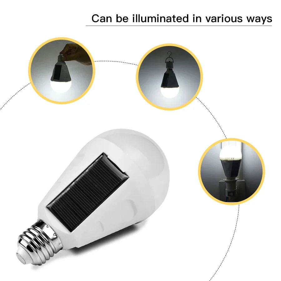 Outdoor Solar LED Light Bulb 7W/12W Waterproof E27