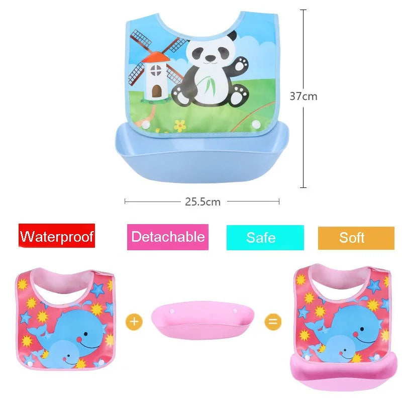 Befez | Baby Bib with Crumb Tray - Easy Clean, Fun Design