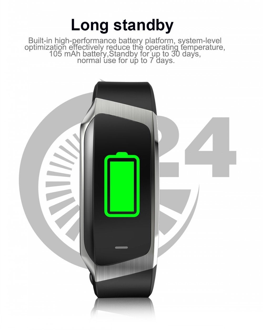 Befez | Slim Fitness Tracker Watch Waterproof Pulse Monitor Sport Band
