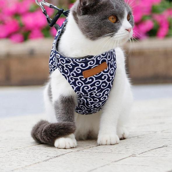 Cat Vest Harness and Leash Set for Safe Walking