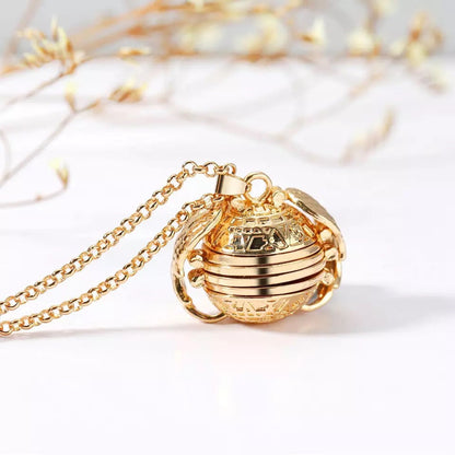 Vintage Wing Shaped Picture Necklace
