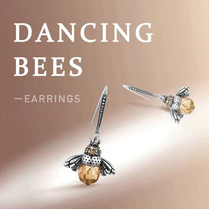 Beautiful Bee Drop Earrings
