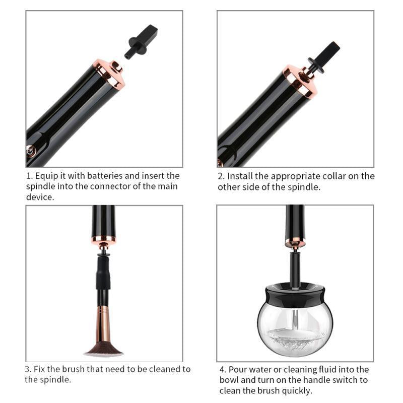 Easy Electric Makeup Brush Cleaner Tool