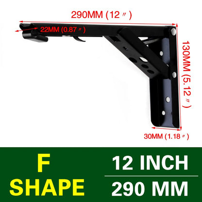 Space-Saving Wall Mount Folding Shelf Bracket