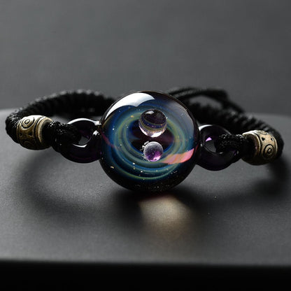 Colorful Galaxy Beaded Wristband