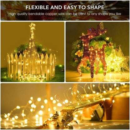 Outdoor Hanging Solar String Lights (Clear Wire)