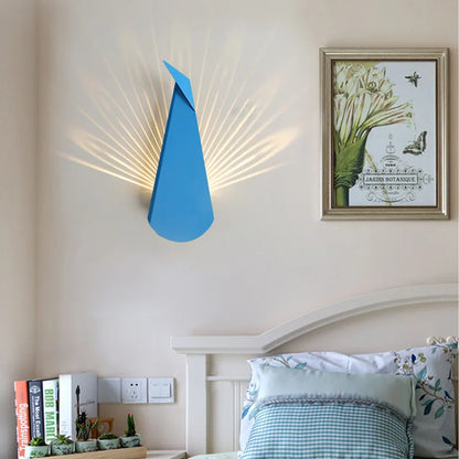 Stylish LED Accent Wall Light Peacock Design