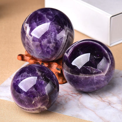 Purple Glass Globe Lamp