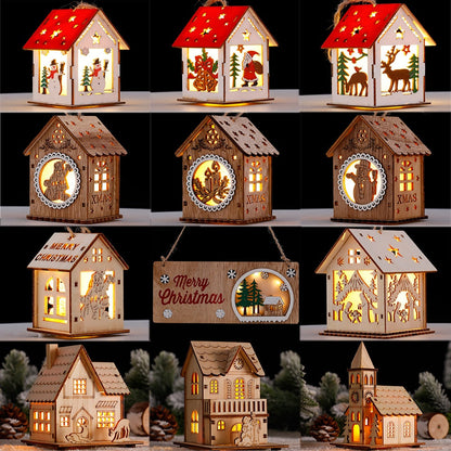 Rustic Wood Hanging Home Glow Lamp