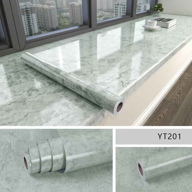 Stylish Marble Stick-On Bathroom Wallpaper