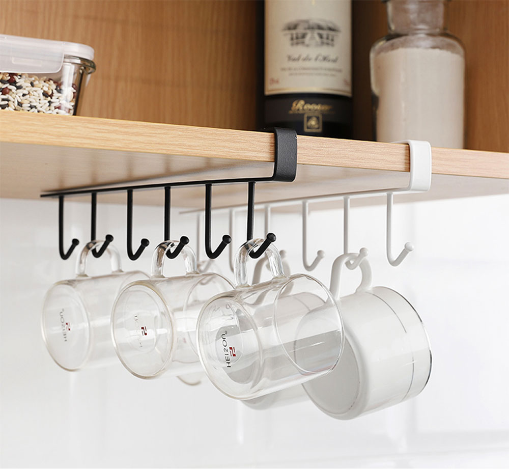 Space Saving Under Sink Storage Hook Rack