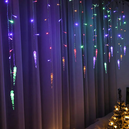Warm White Outdoor LED String Lights Curtain