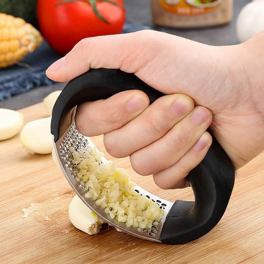 Easy Grip Stainless Garlic Crusher - Befez