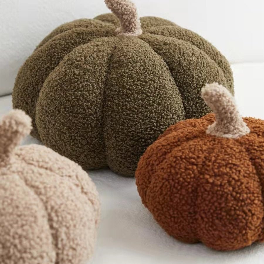 Plush Fall Pumpkin Throw Pillow - Befez