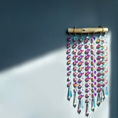 Sparkling Crystal Glass Window Wind Chime Decor