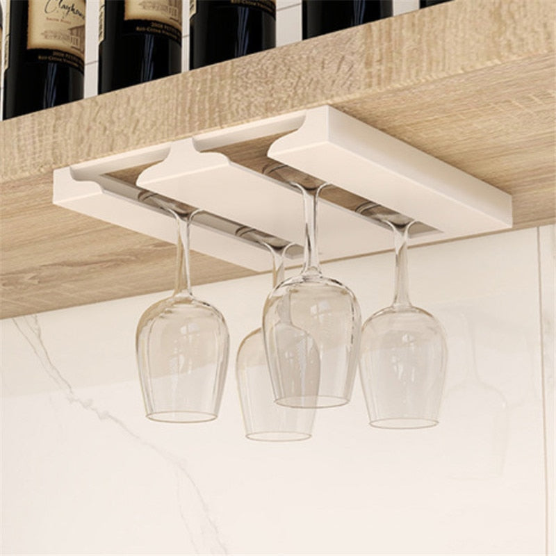 Space Saving Under Sink Glass Shelf Rack