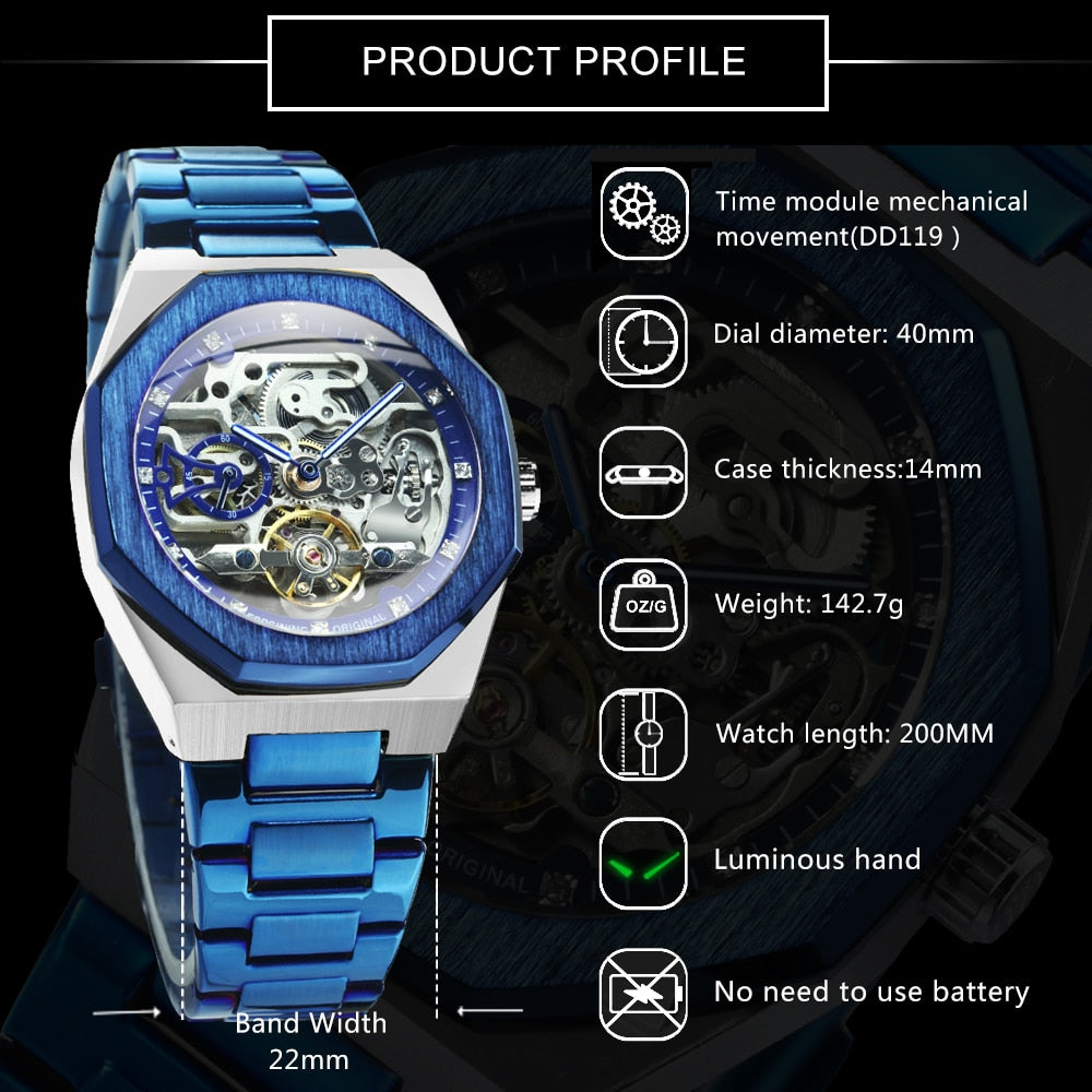 Stylish Skeleton Automatic Men's Watch