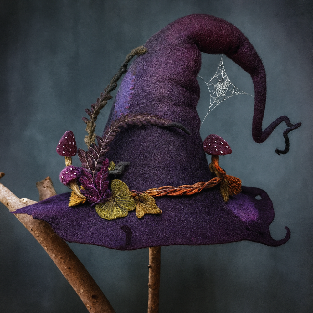 Cozy Witch Hat Soft Wool Halloween Party Accessory