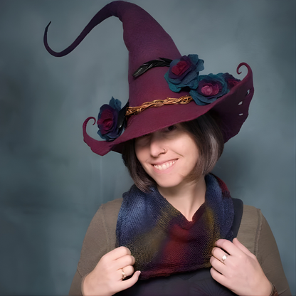 Cozy Witch Hat Soft Wool Halloween Party Accessory