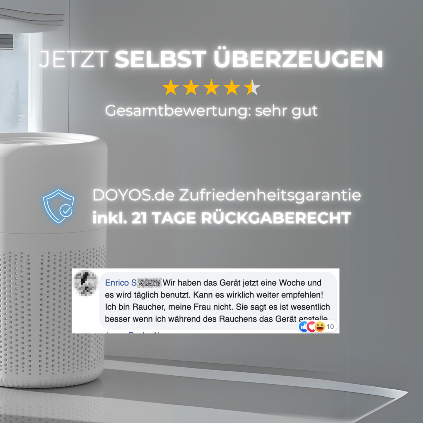 Befez LuftGenius Air Purifier | Powerful Home Air Cleaner