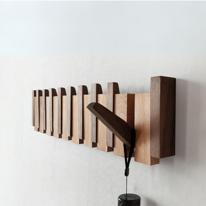 Rustic Wood Clothing Hook Rack - Befez