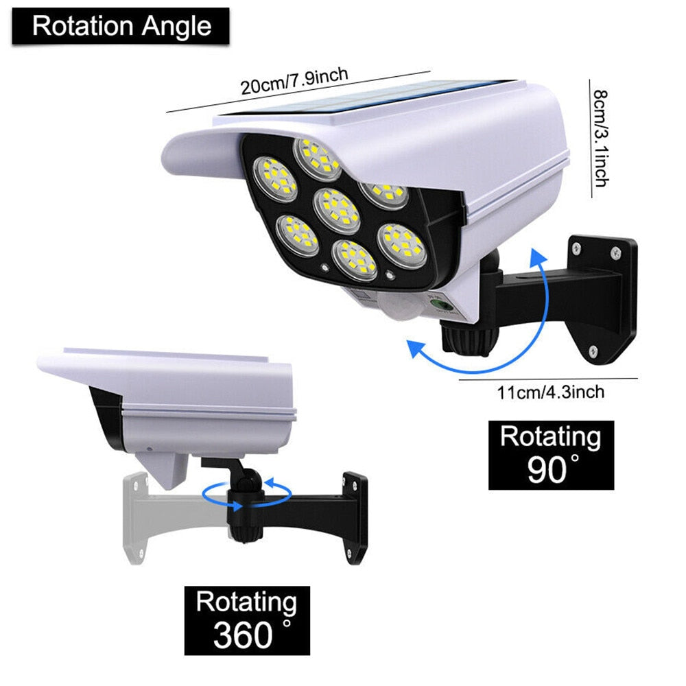 Outdoor Fake Security Camera with LED Light