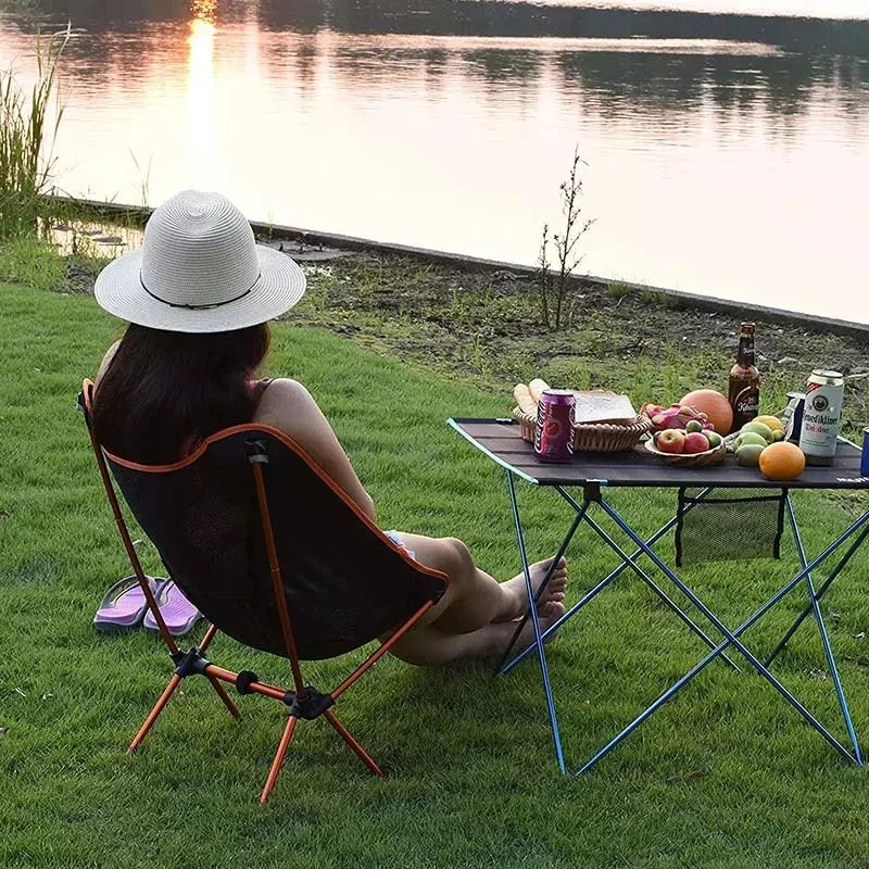 Portable Camping Chair and Beach Blanket Combo Set