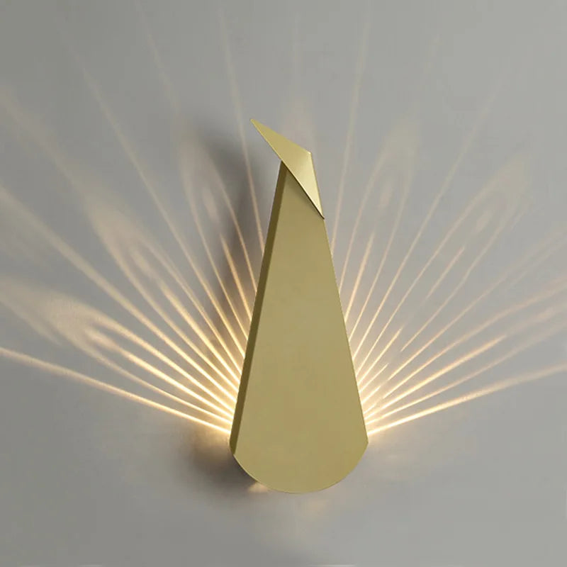 Stylish LED Accent Wall Light Peacock Design