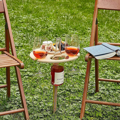 Portable Folding Wine Picnic Table Set