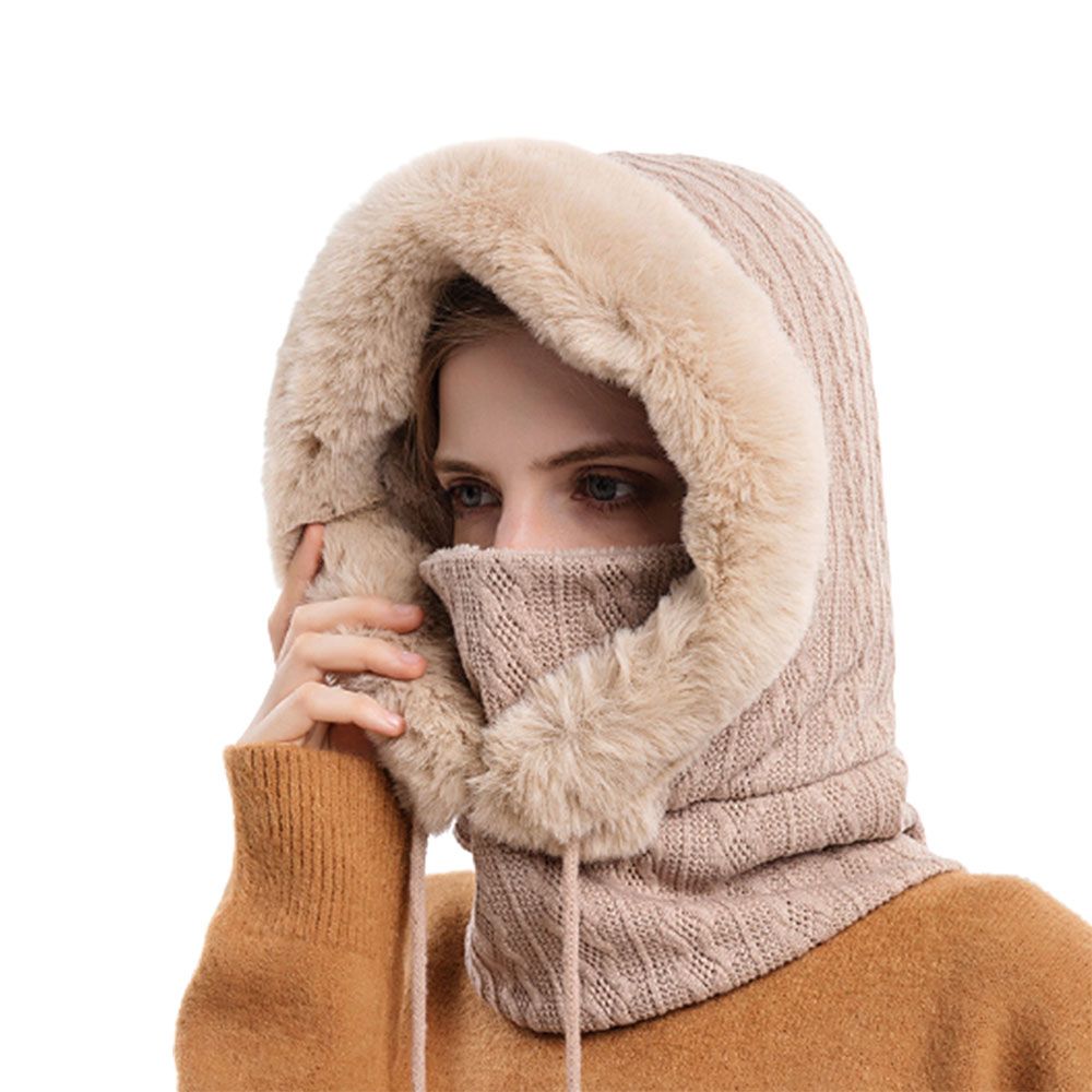 Warm Knitted Beanie Hat with Soft Fleece Lining