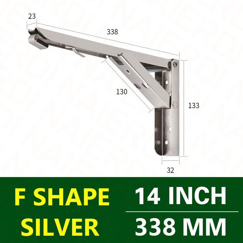 Space-Saving Wall Mount Folding Shelf Bracket