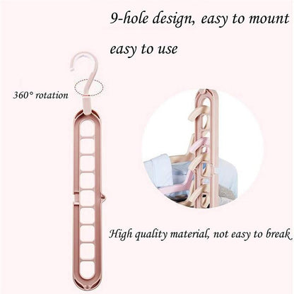Space Saving Folding Multi Hook Hanger Rack