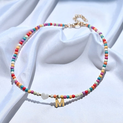 Timeless White Pearl Initial Necklace