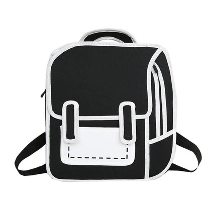 Fun 2D Graphic Unisex School Backpack - Befez