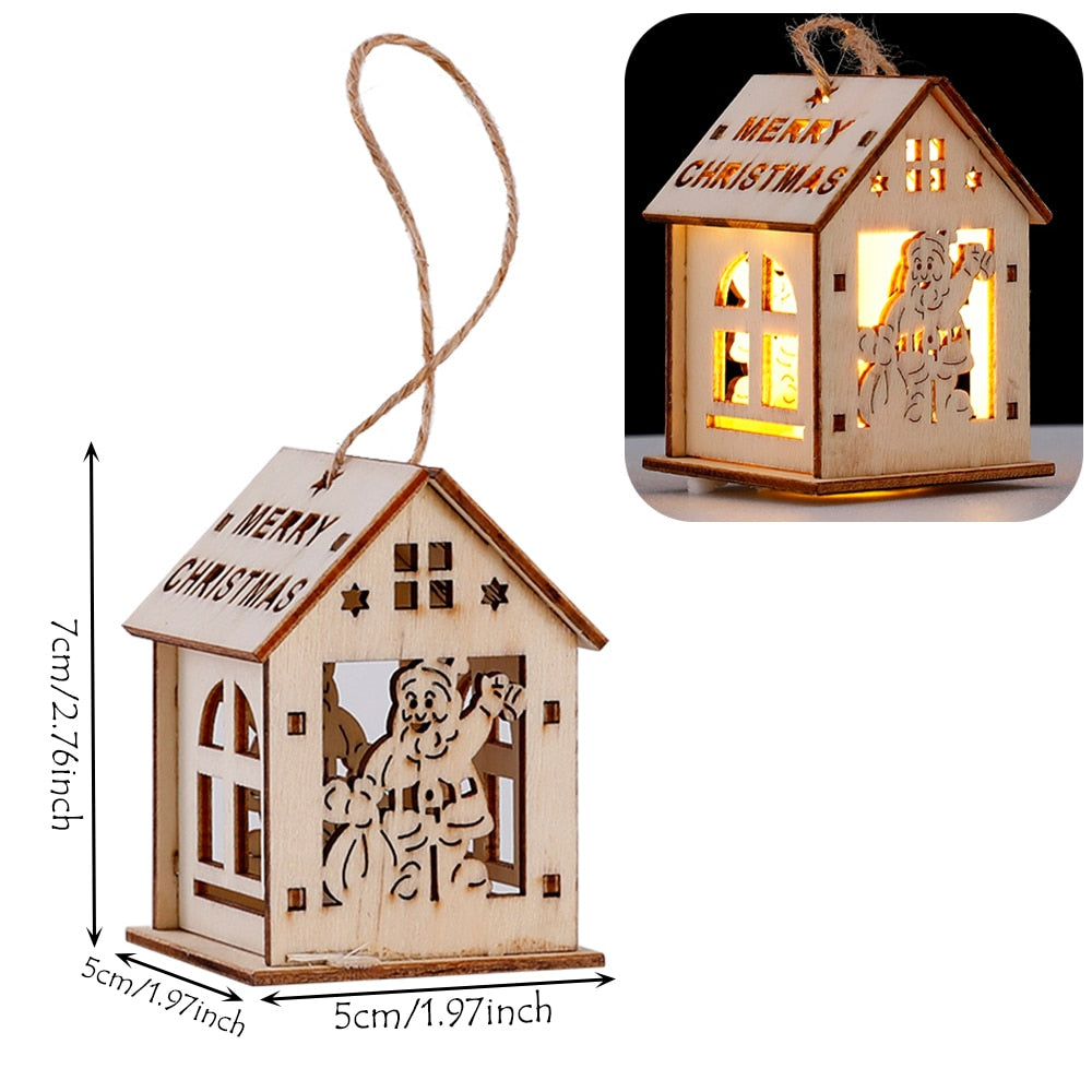 Rustic Wood Hanging Home Glow Lamp